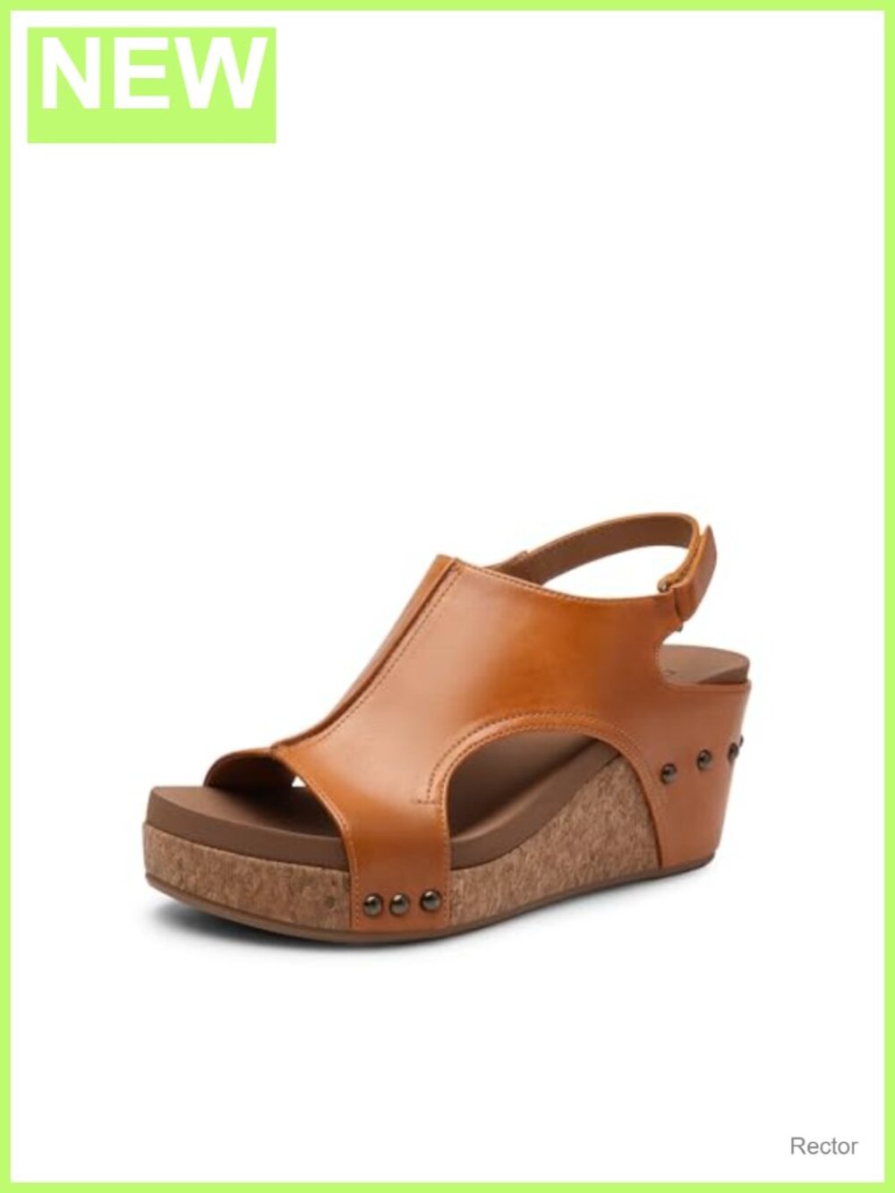 Dream Pairs Women's Faux Leather Peep Toe Platform Wedge Sandals
